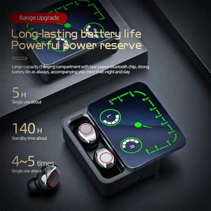 NEW M90 Max TWS WIRELESS Earbuds HIFI Stereo Earbuds With 1200 Mah Battery - Each