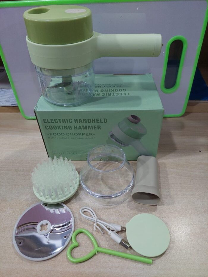 4 in 1 Handheld Electric Vegetable Cutter Set,Vegetable Electric Food Chopper