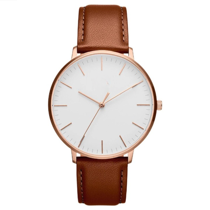 High Quality Leather Straps Stylish Analog Wrist Watch - Without Box - Image 5