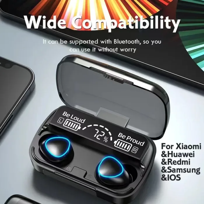 M10 TWS Quality Earbuds Wireless Headphones Touch Control Bluetooth-Compatible 5.1 Earphones Waterproof 9D Headset 2023 New - Each - Image 5