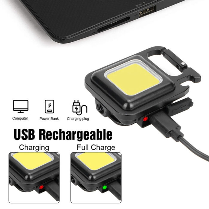 COB Rechargeable Keychain Light - Image 4