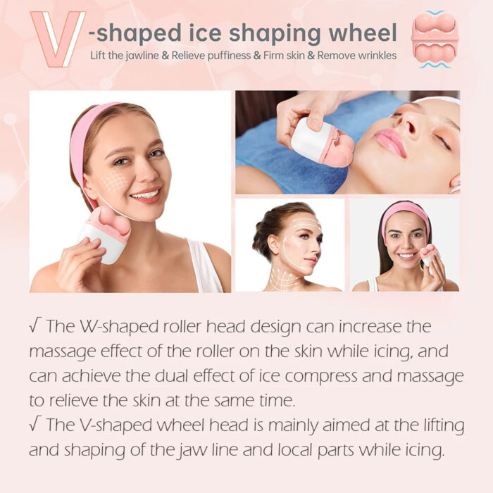 Cool Roller For Face Reusable Facial Roller With Double Head Ice Facial Roller For Brighten Complexion - Image 9