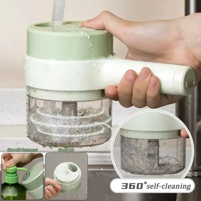 4 in 1 Handheld Electric Vegetable Cutter Set,Vegetable Electric Food Chopper - Image 5