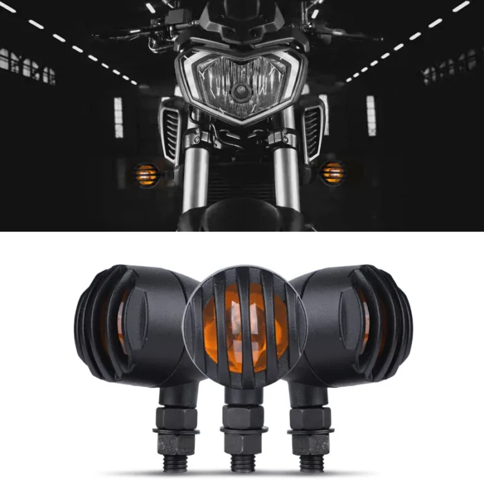 2 Pcs Motorcycle Turn Signal Indicator Blinker Light lamp for Yamaha for Honda for Kawasaki for Suzuki for Cafe Racer - Image 3