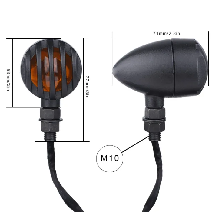 2 Pcs Motorcycle Turn Signal Indicator Blinker Light lamp for Yamaha for Honda for Kawasaki for Suzuki for Cafe Racer - Image 4