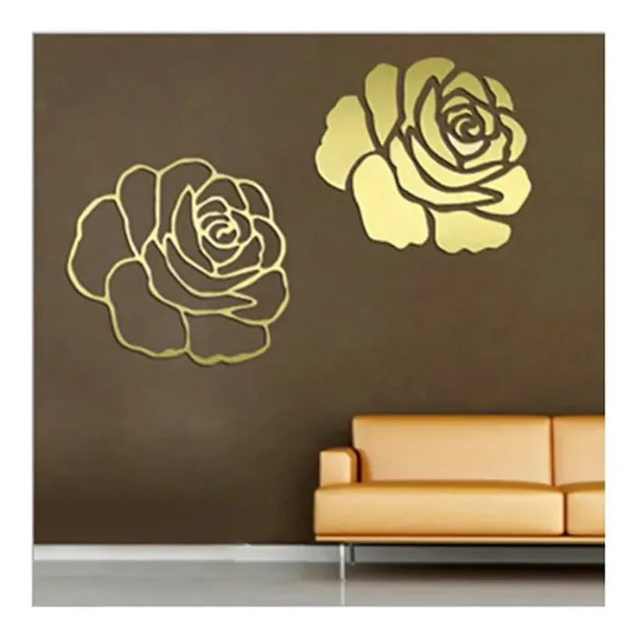 Rose stickers Acrylic mirror wall decoration - Image 4