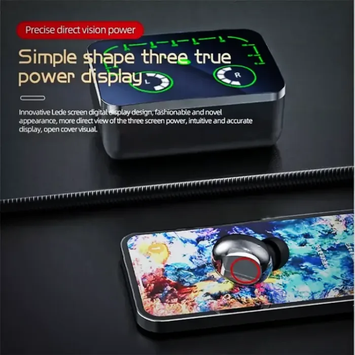 NEW M90 Max TWS WIRELESS Earbuds HIFI Stereo Earbuds With 1200 Mah Battery - Each - Image 6