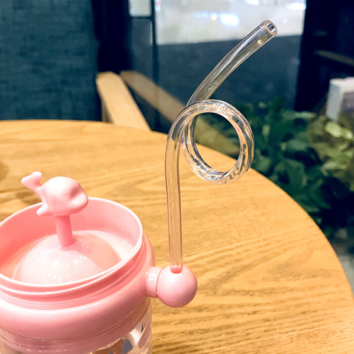 250ML Baby Water Bottle Cartoon Whale Children Cup Baby Feeding Bottle Straw Water Cup Outdoor Portable Cup with Straw - Each (Random Color) - Image 9