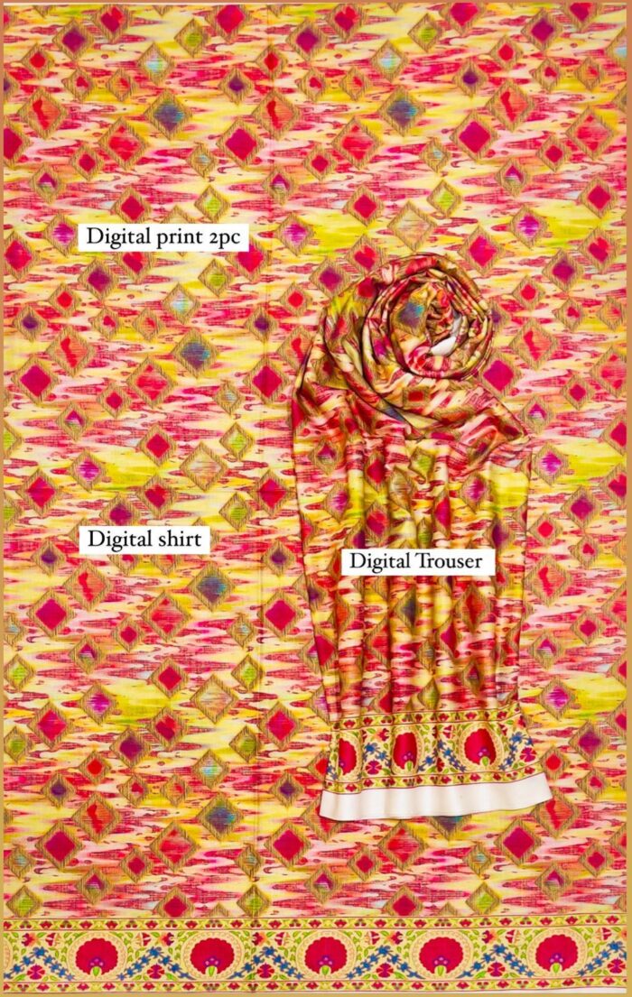 Digital LAWN Digital Print Shirt & Dyed Trouser - Image 2