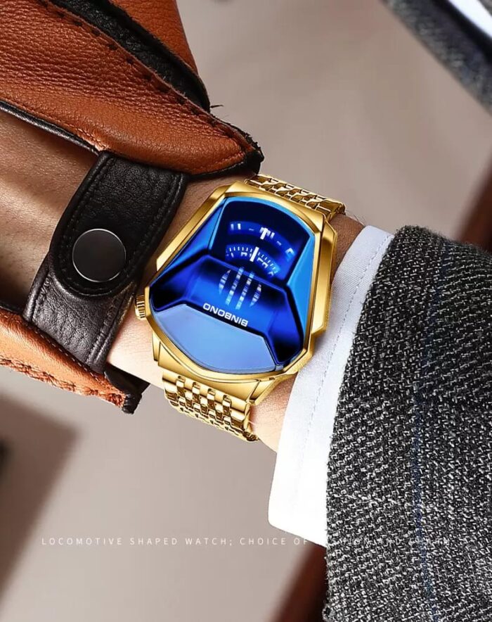 BINBOND Men's Watch Black Technology Student Locomotive Trend Men's Casual Quartz Watch without box (Random colour) - Image 5