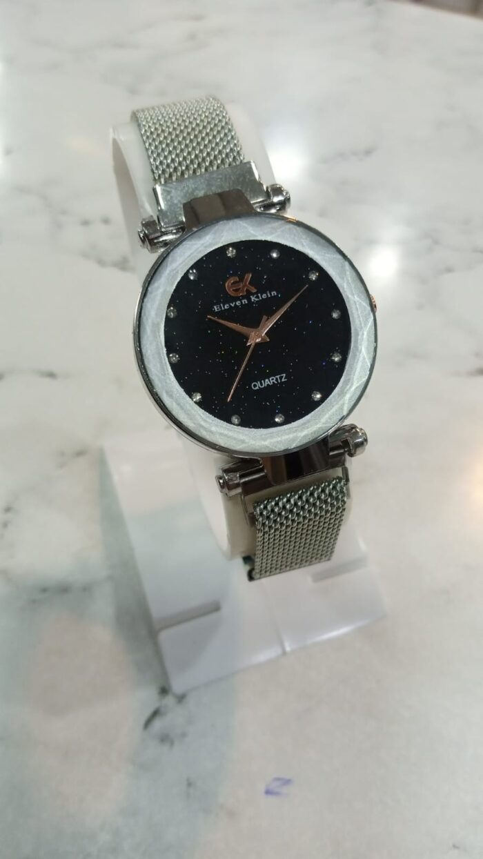 Fashion Eleven Klein Watch in Goden and White Color Round Dial for Women - Image 3