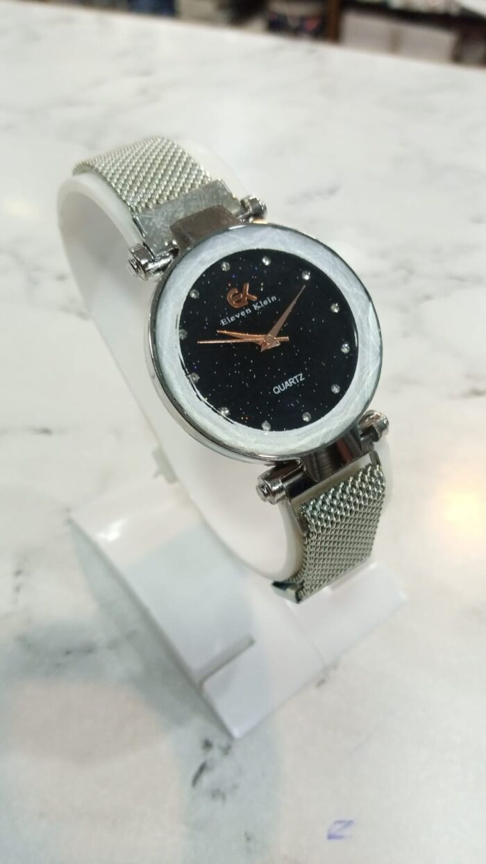 Fashion Eleven Klein Watch in Goden and White Color Round Dial for Women - Image 2