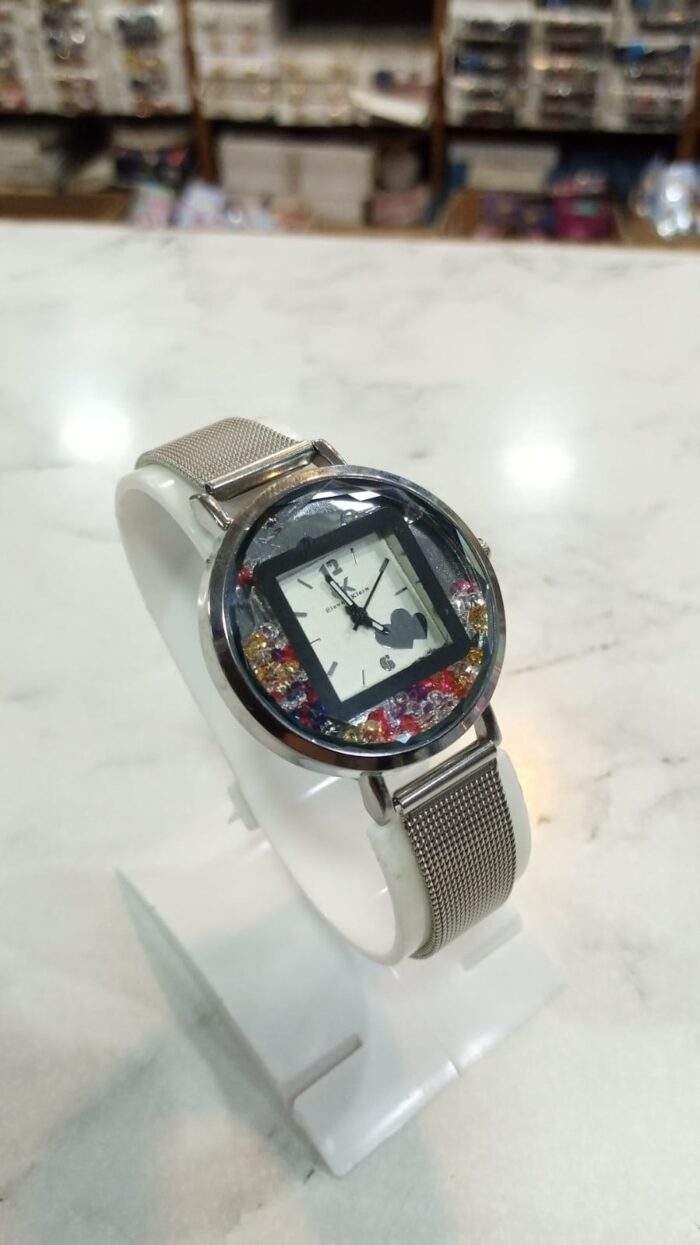 Fashion Eleven Klein Watch in Black and White Color with Butterfly Print Dial for Women - Image 2