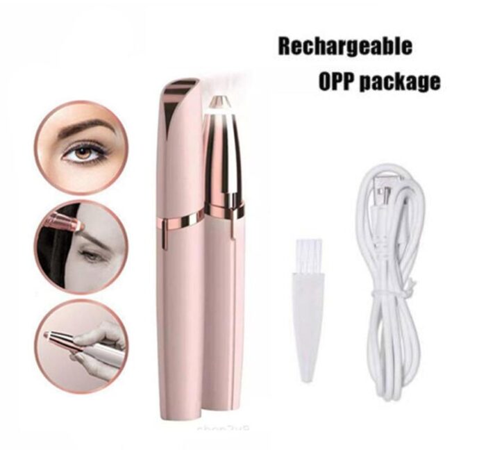 Flawless Electric Eyebrow Trimmer Makeup Mini Eye Brow & Facial Hair Removal Portable Shaver (Rechargeable) - Image 2