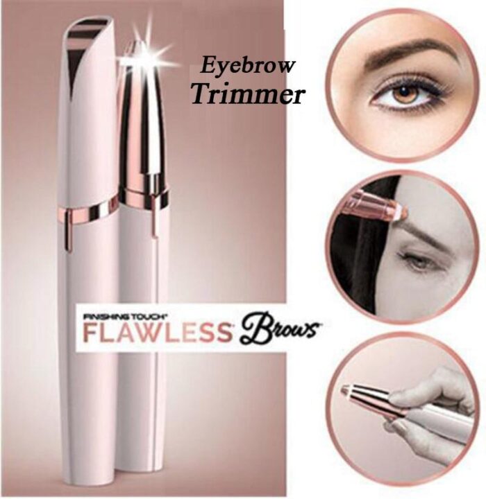 Flawless Electric Eyebrow Trimmer Makeup Mini Eye Brow & Facial Hair Removal Portable Shaver (Rechargeable) - Image 3