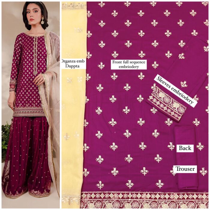 Lawn Suit 3pc Fabric lawn