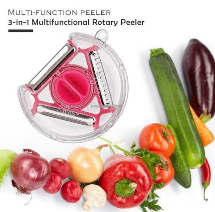 3 in 1 Rotating Peeler multi function Kitchen Tool (Random Color)