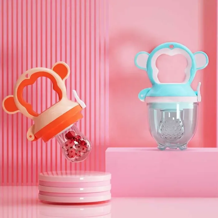 BPA-Free Monkey Shape Newborn Kids Pacifier Fresh Food Nibble Baby Pacifiers Feeder Silicone Fruit Pacifier - Each - Image 6