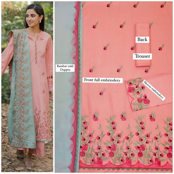 Lawn Suit 3pc Fabric lawn