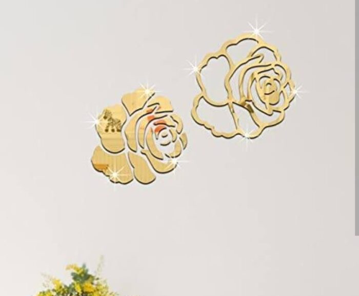 Rose stickers Acrylic mirror wall decoration - Image 2