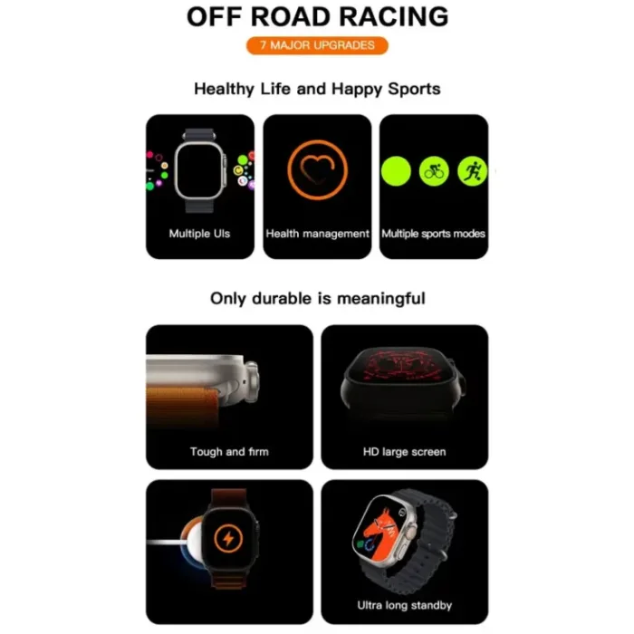 C800 Ultra Smart Watch for Men Women Series 8 1.99" Bluetooth Call Smartwatch Wireless Charging Watches - Image 3