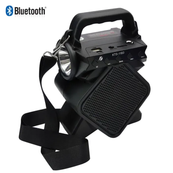 Original KTS 1183 Bluetooth Wireless Speaker / Support USB - SD Card - MIC / FM Radio / USB Charging / 3" Drive Size / Mini MP3 Player / Very Loud & Clear Sound System Loudspeaker / Torch / High Quality Stereo Bass Rechargeable Flashlight Speakers - Image 4