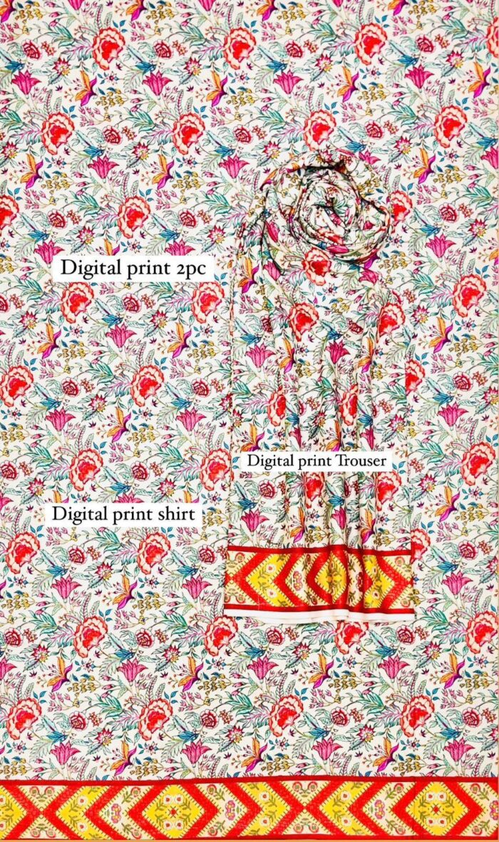 Digital LAWN Digital Print Shirt & Dyed Trouser - Image 2