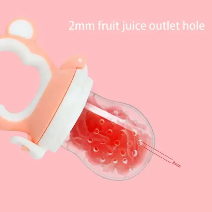 BPA-Free Monkey Shape Newborn Kids Pacifier Fresh Food Nibble Baby Pacifiers Feeder Silicone Fruit Pacifier - Each - Image 4