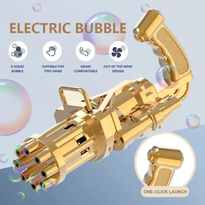 Gatling  Bubble Machine Gatling Bubble Gun Gum Bubble Gatling Gun - Each - Image 3
