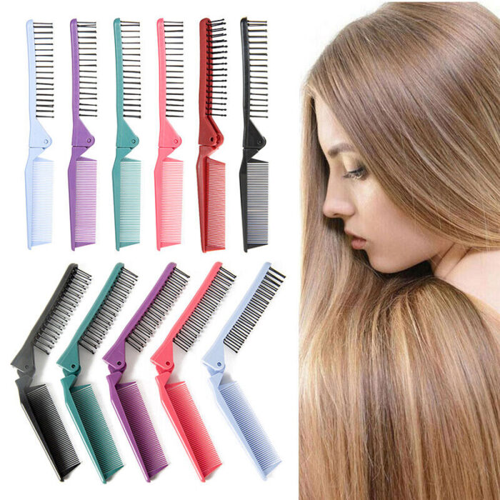 Portable Travel Foldable Hair Comb Brush Massage Hair Comb Anti-Static Styling Kits Folding Hair Combs Hairdressing Tools - Image 3