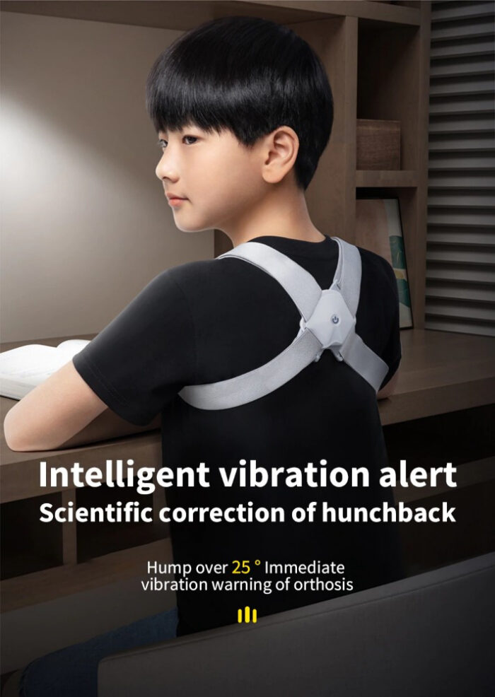 Posture Corrector with Counting Function, Back Brace with Intelligent Sensor Vibration Reminder, Posture Trainer Improve Slouch, Prevent Humpback, Relieve Back Pain for Kids/Women/Men(Black)